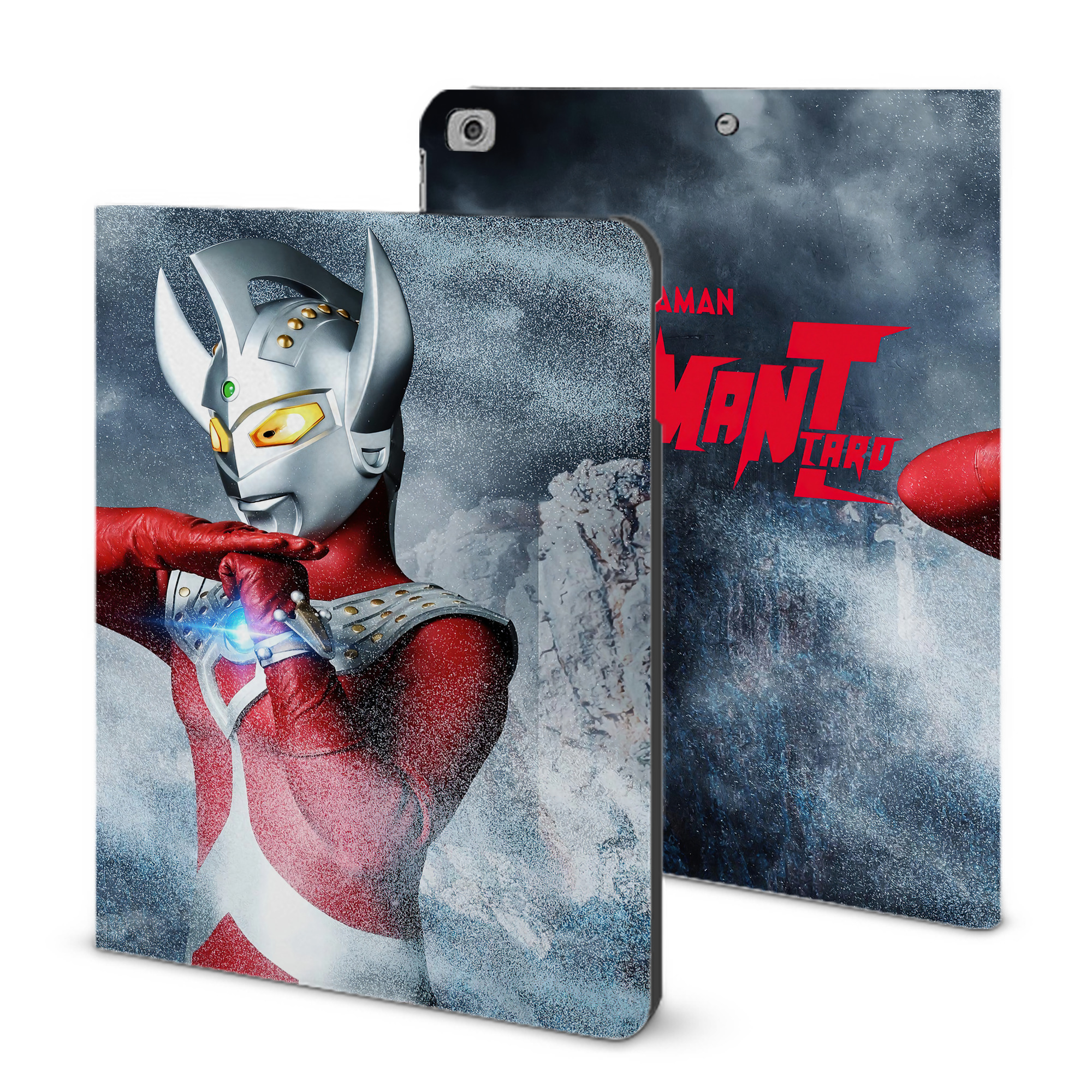 （画像用） ウルトラマン Ultraman IPad ケース ブック型 PUレザー TPU 耐衝撃 軽量 薄型 ペン収納なし 全面保護 IPad 各モデル対応